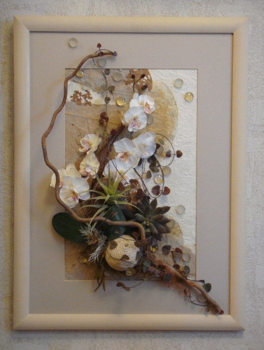 Картина из сухих растений для декорирования помещений