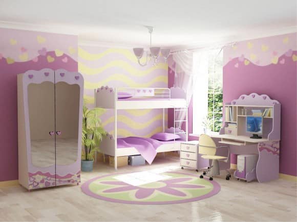 Кровать для принцессы в небольшой спальне