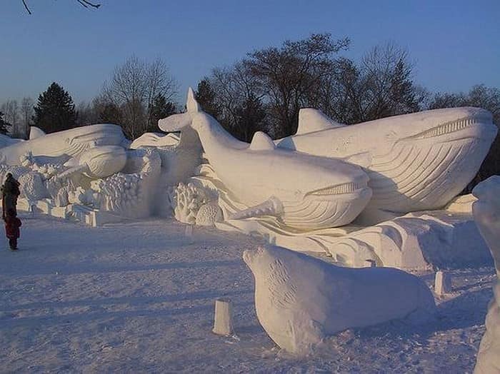Зимняя скульптура: животные из снега своими руками
