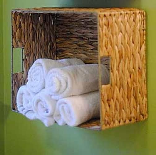 Оригинальные полки для полотенец - украшение интерьера ванной