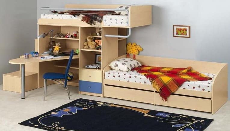 Компактный детский уголок для однокомнатной квартиры фоо