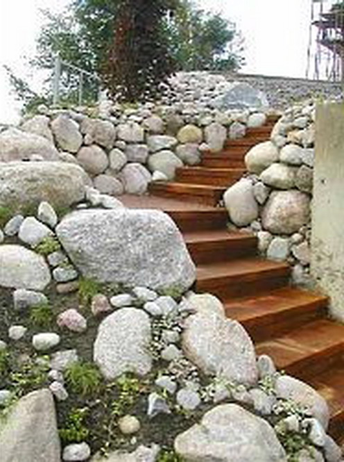 Оформление лестницы в садовом дизайне
