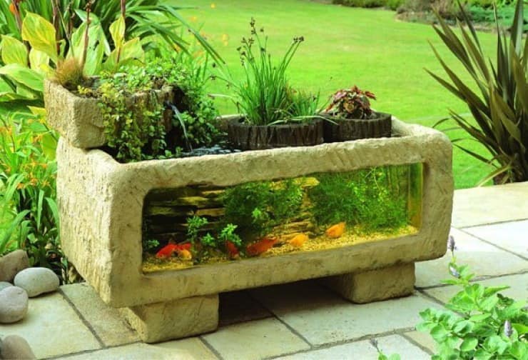Садовый аквариум в ландшафтном дизайне фото