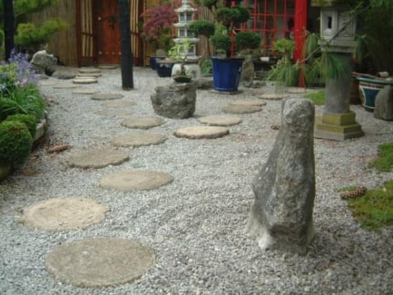 Песчаный аренарий и японский сад камней фото