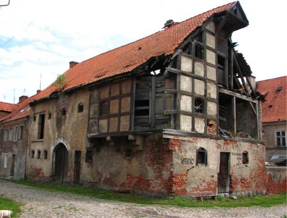 Сохранившийся до наших дней средневековый дом построенный по технологии фахверк