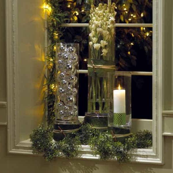 Свечи и гирлянды в зимнем декоре интерьера