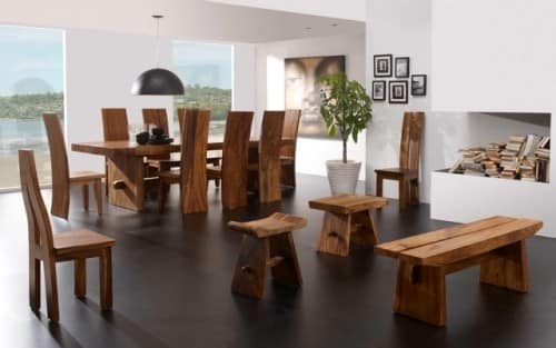 Деревянная мебель в оформлении современного стиля интерьера