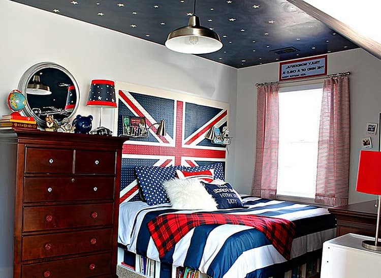 Кровать с британским флагом в вашей спальне