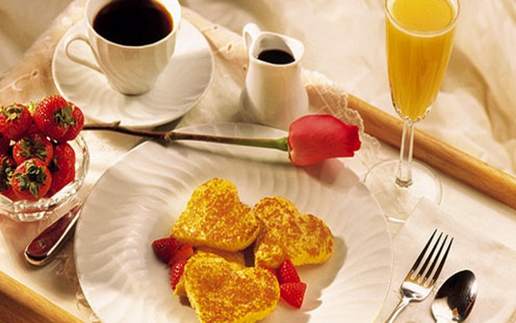 Завтрак ко дню святого Валентина