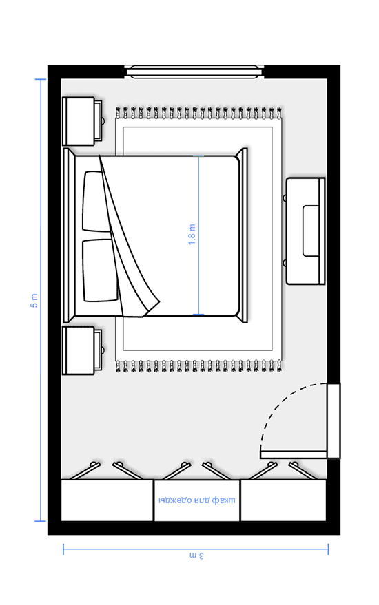 Как расставить мебель в спальне: примеры интерьером с готовыми местами под кровать, шкаф и туалетный столик (36 фото)