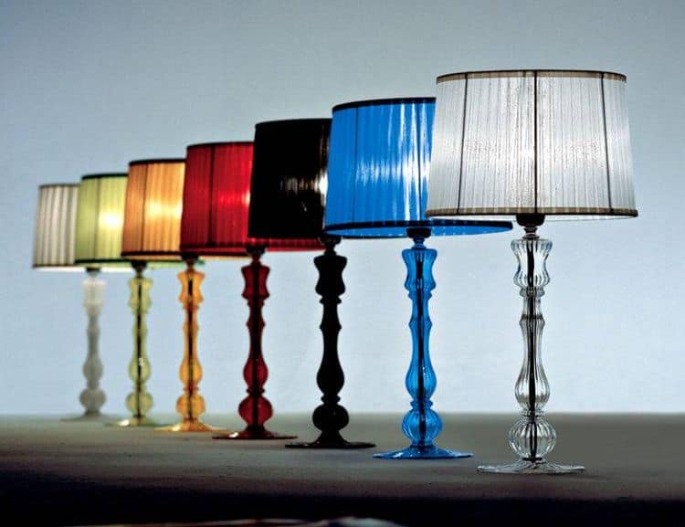 Настольная лампа в интерьере: как выбрать и расположить на столе (20 фото)