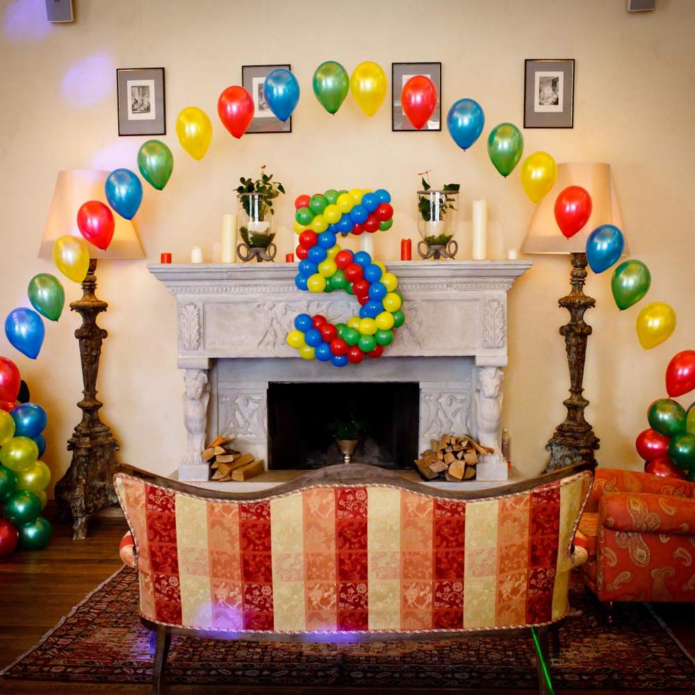 декорирование шарами к дню рождения