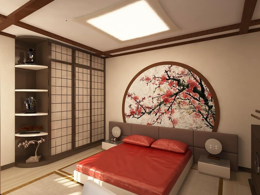 китайский стиль в интерьере спальни