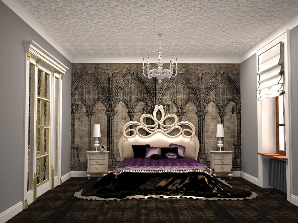 Спальня в стиле готика